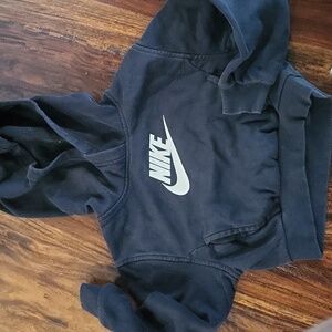 Nike Black Tag Detail CROPPED HOODIE AND COMPRESSION SHORTS SZ S XS EXC COND